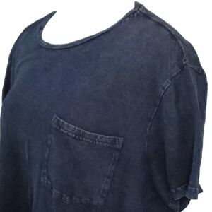 Mossimo Supply Co T-shirt Size XL Blue Acid Wash Pocket T